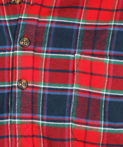 Flannel Nightshirt | Rood/Blauw grote ruit