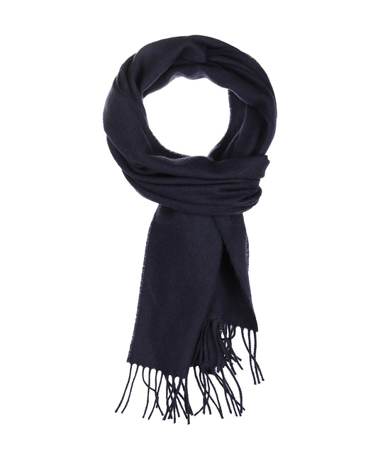 Karierter Wollschal | Marineblau
