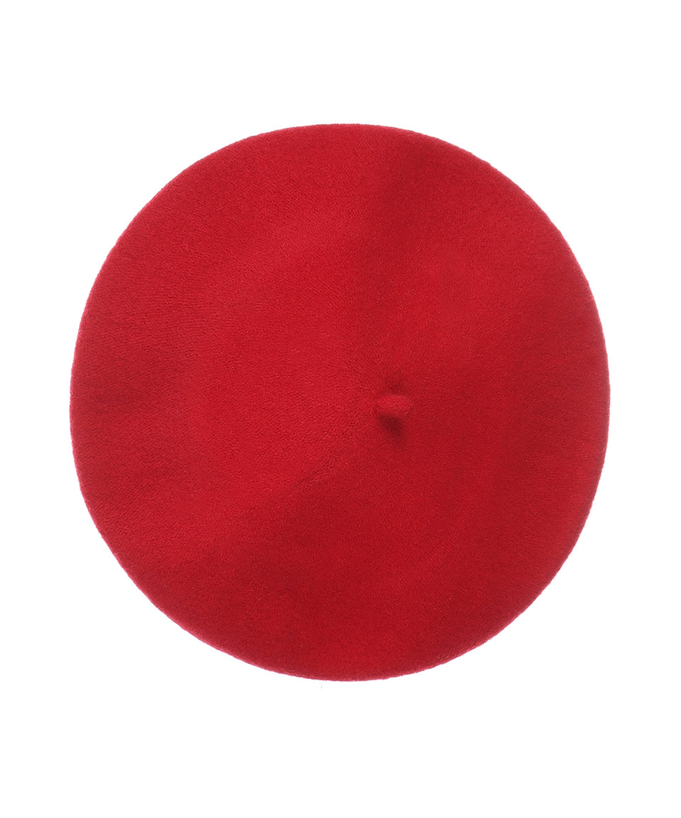 Wool Beret | Bordeaux Red
