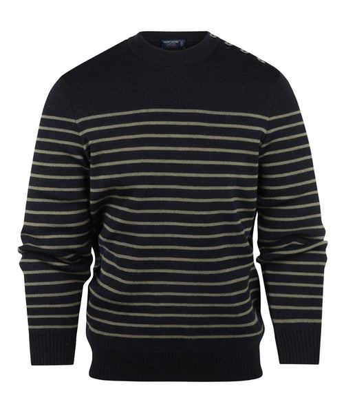 Saint James Pullover BinicII Round Neck | Green