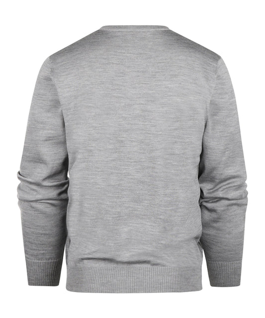 Merinowollpullover mit V-Ausschnitt | Grau