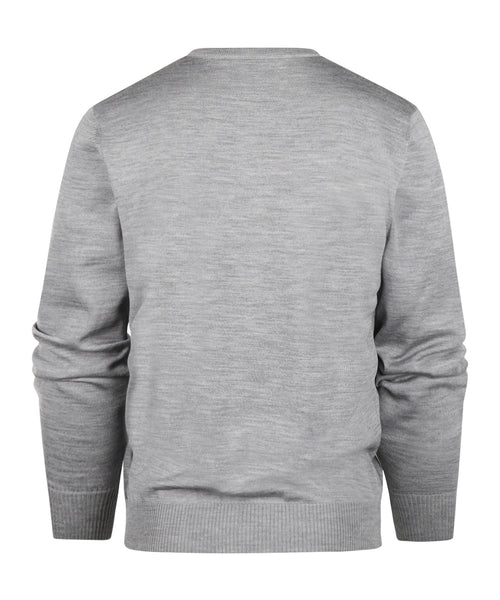 Merino wool v-neck sweater | Gray