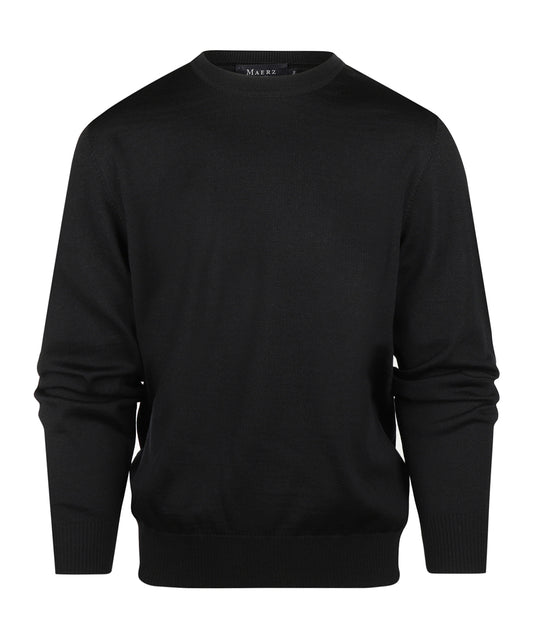 Maerz Pullover mit Rundhalsausschnitt | Schwarz