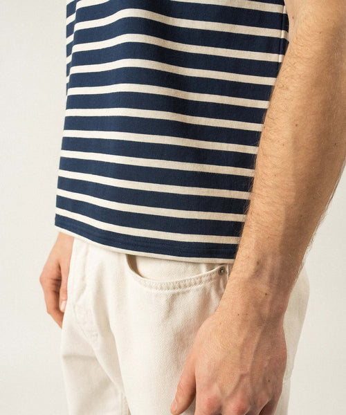 T-shirt Levant ronde hals | Navy Blauw