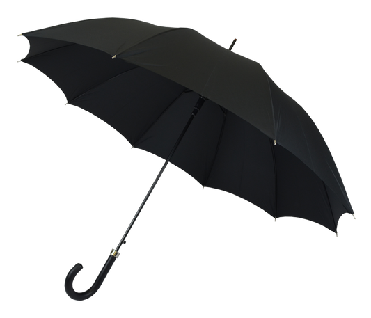 Praktischer Vollrahmen-Regenschirm | Schwarz