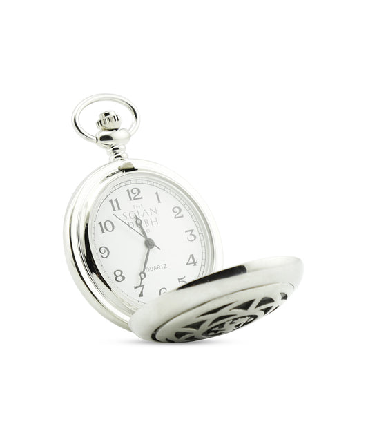 Stilvolle Taschenuhr | Andreaskreuz/Löwe