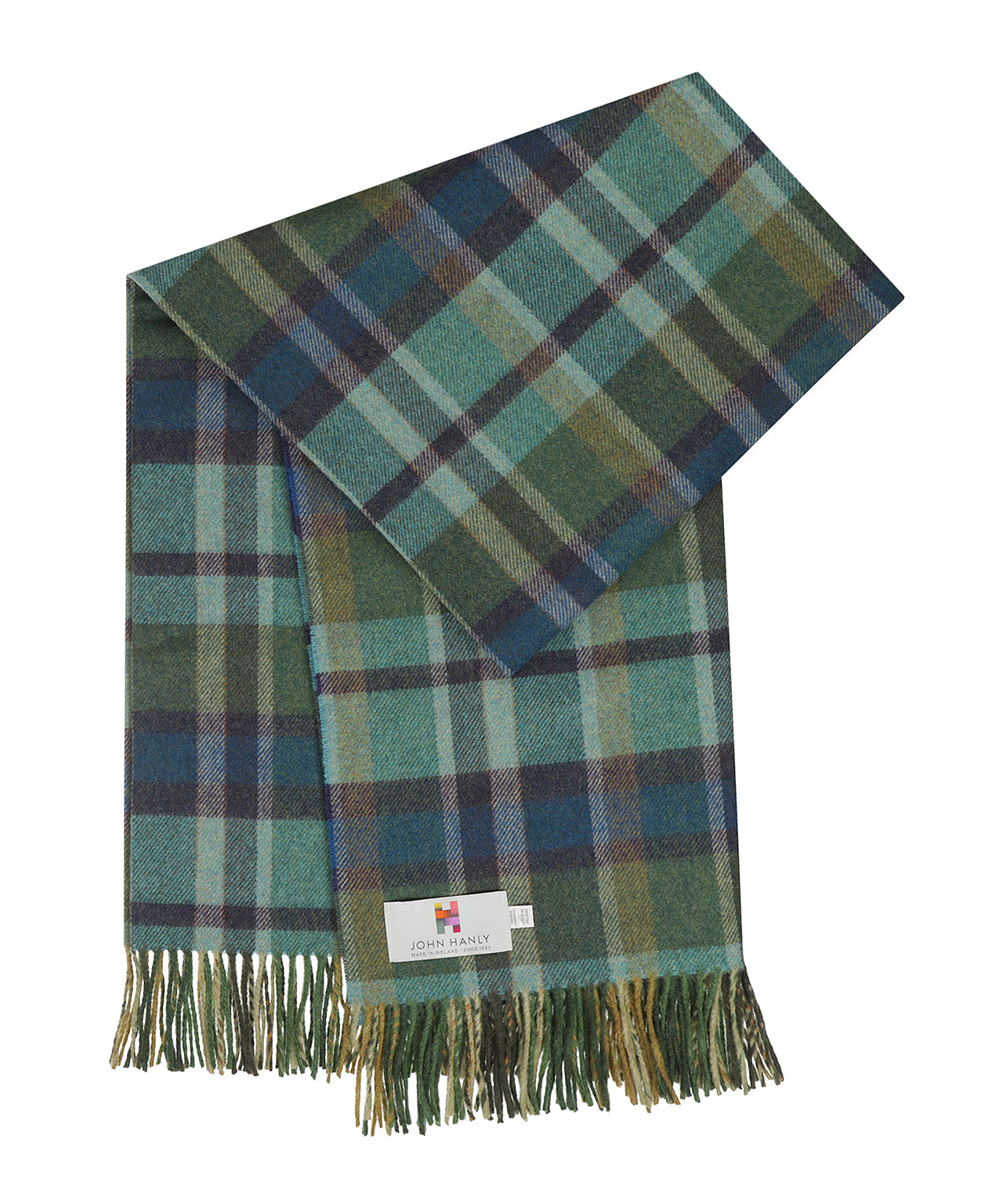 Plaid Lamswol | Green Blue Tartan