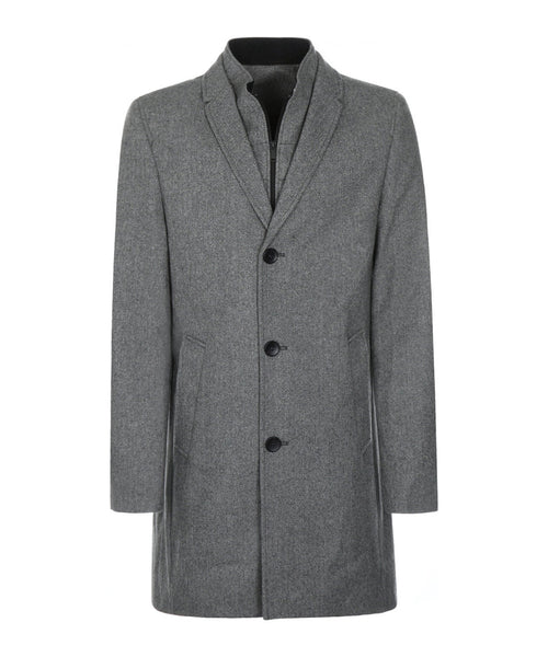 Long coat wool mix Hans | Grey