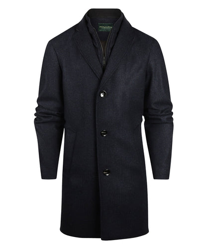 Langer Wollmischmantel Hans | Blau
