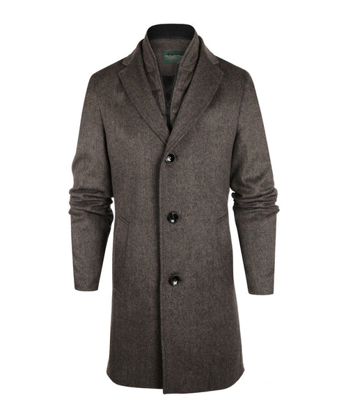 Long coat wool mix Hans | Brown