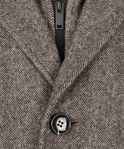 Overcoat Half Lang Hans | Grijsbruin