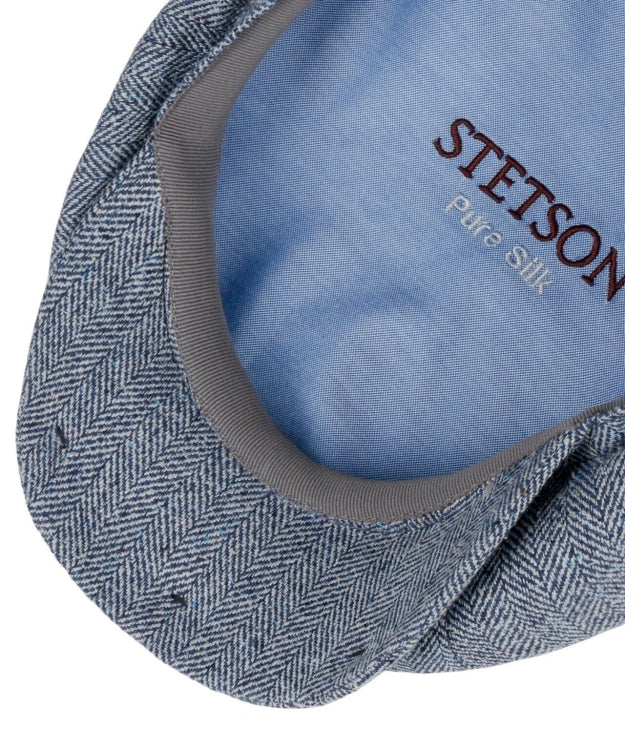 Hatteras Silk | Blauw herringbone