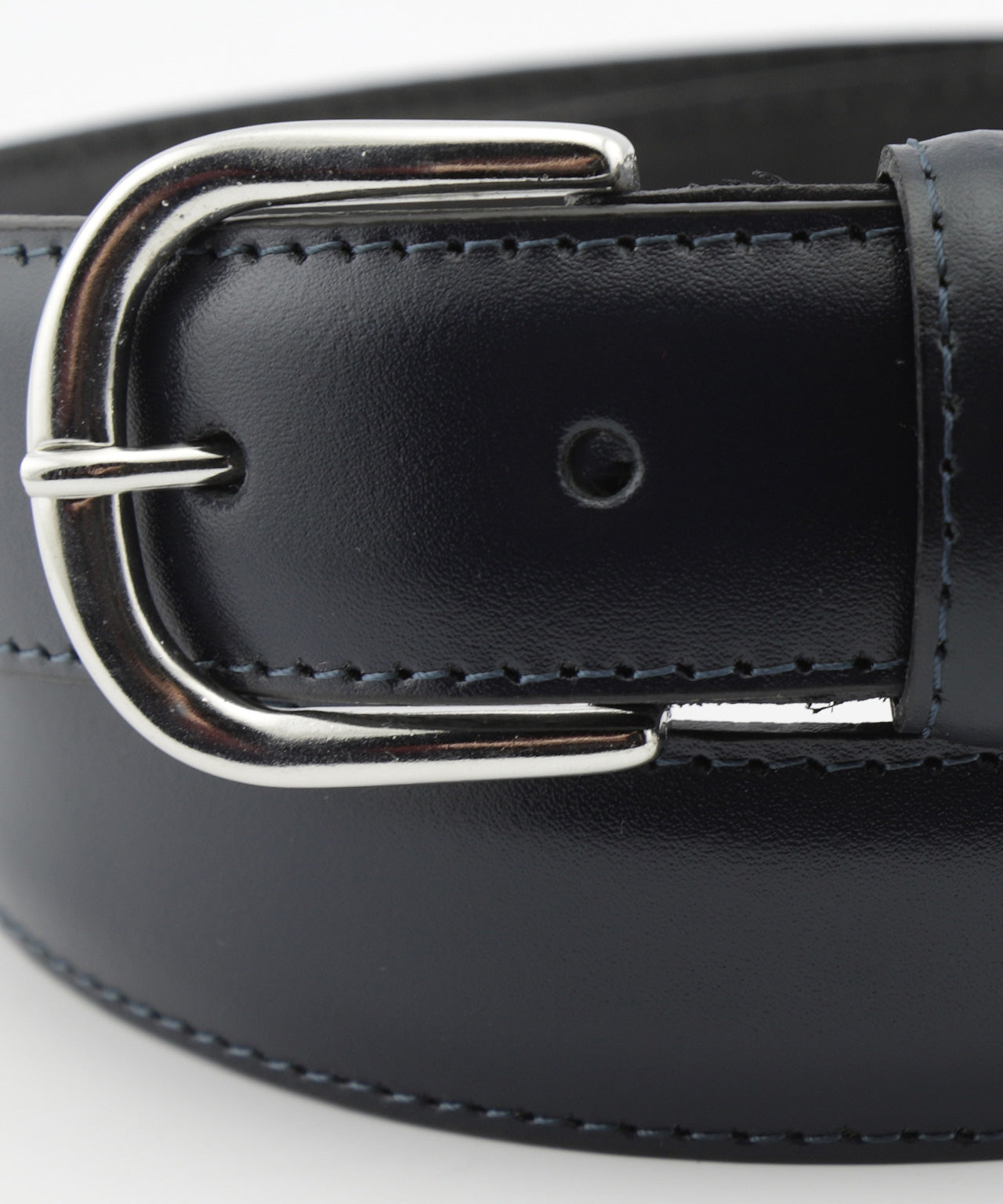 Riem Leer Zilver | Navy