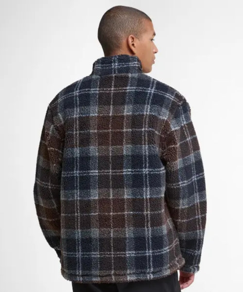 Barbour Tartan Sherpa Fleece | Navy Blue