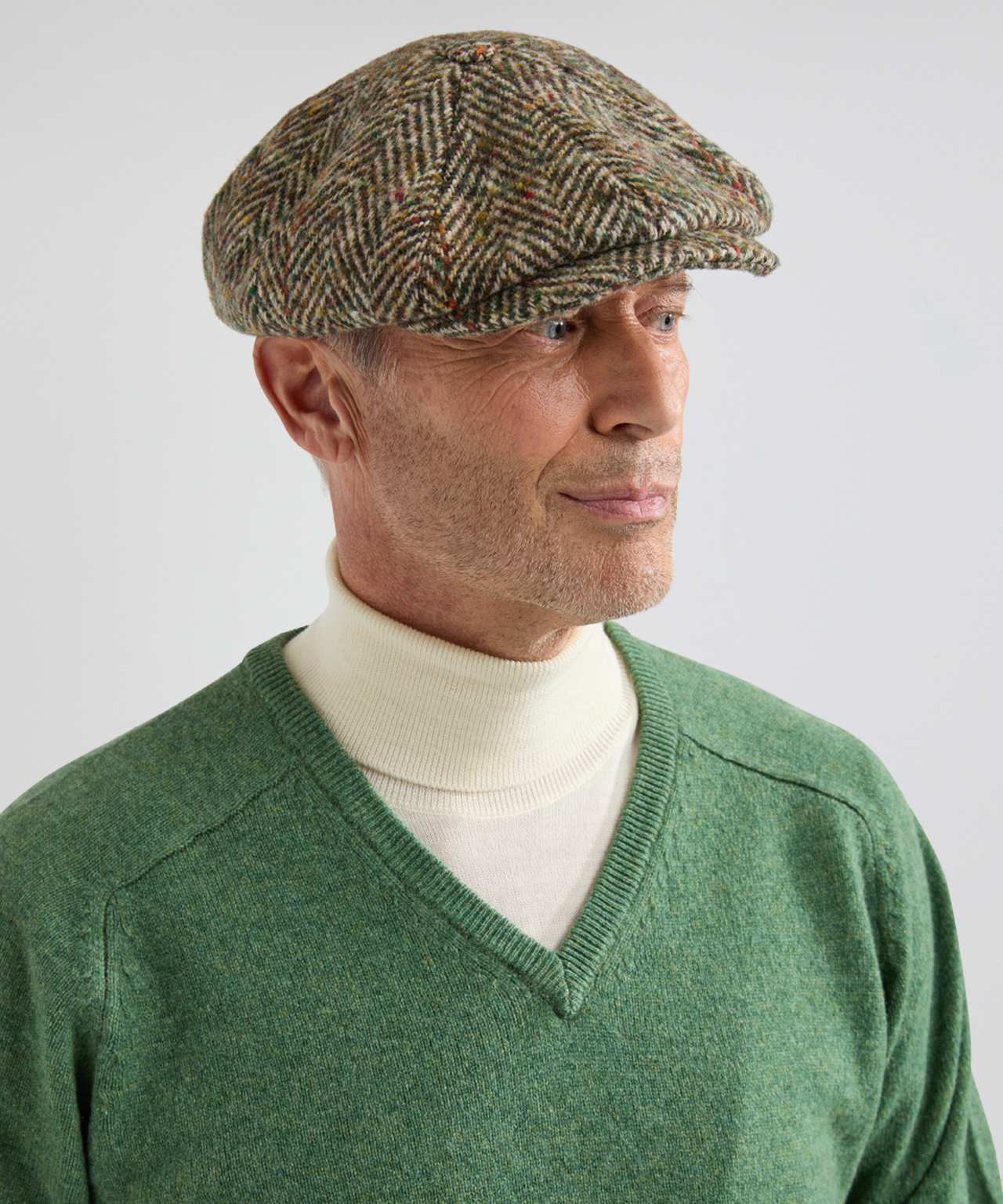 Hatteras Herringbone WV | Olijf/Beige Herringbone – The English Hatter