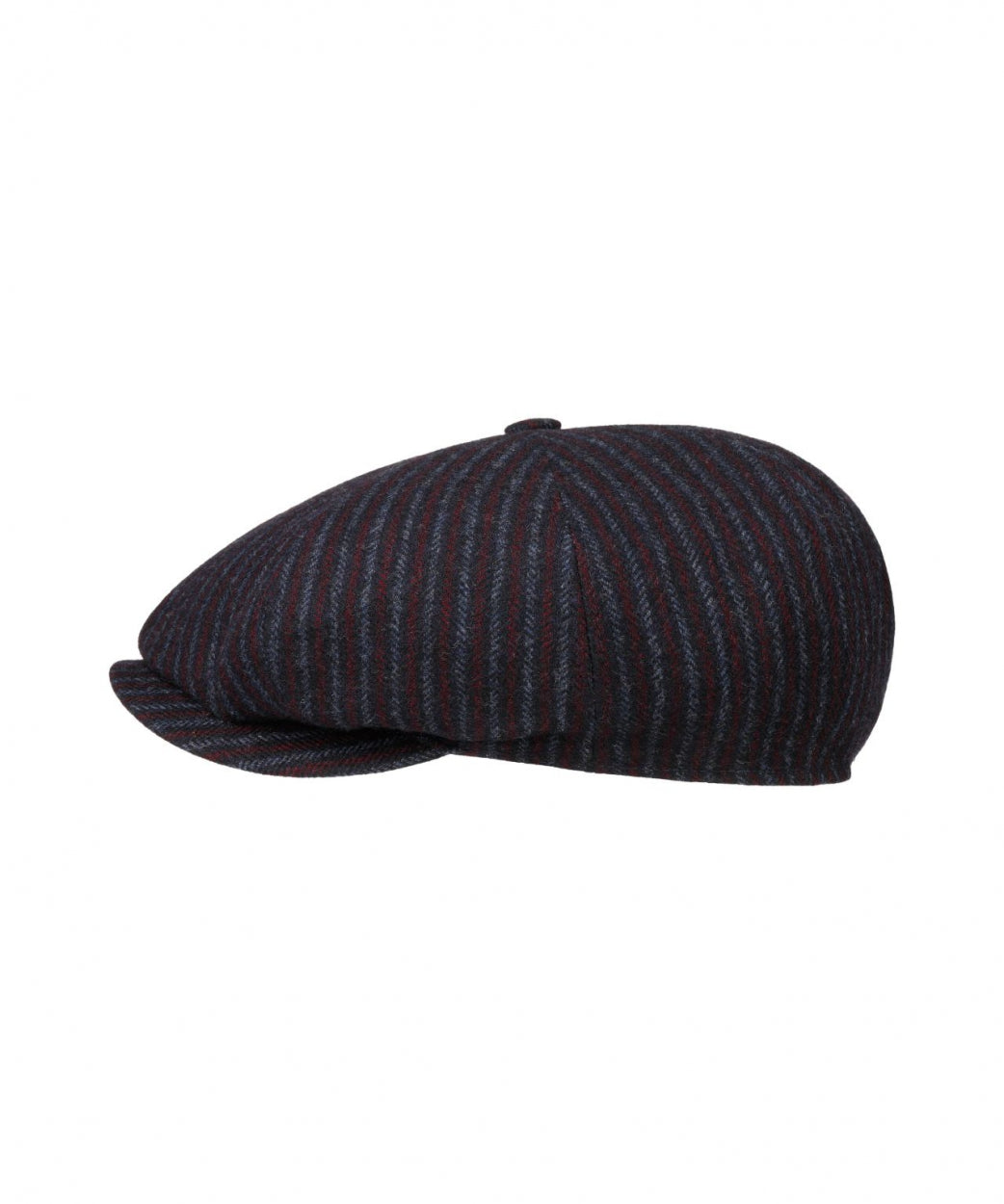 Stetson 8-Panel Cap Woolen Stripe | Navy Blue