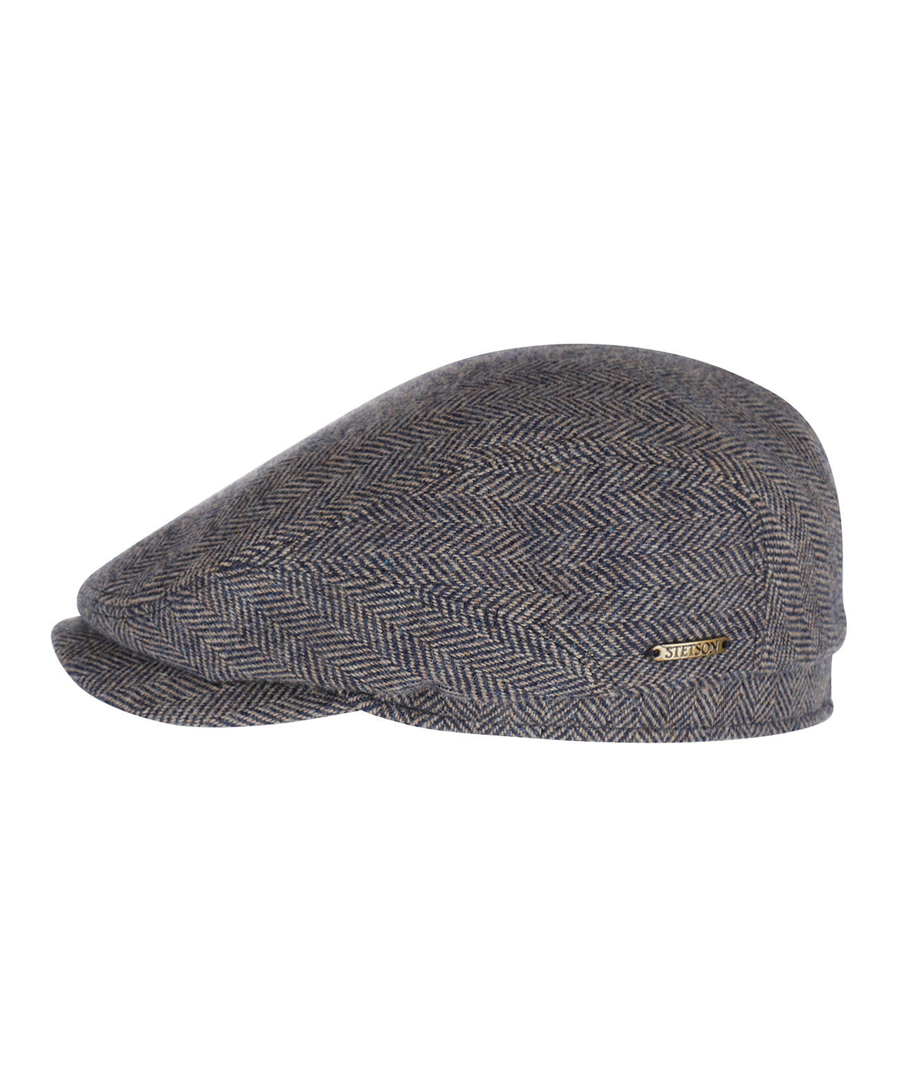 Driver Cap Wool Herringbone | Bruin/Blauw Herringbone