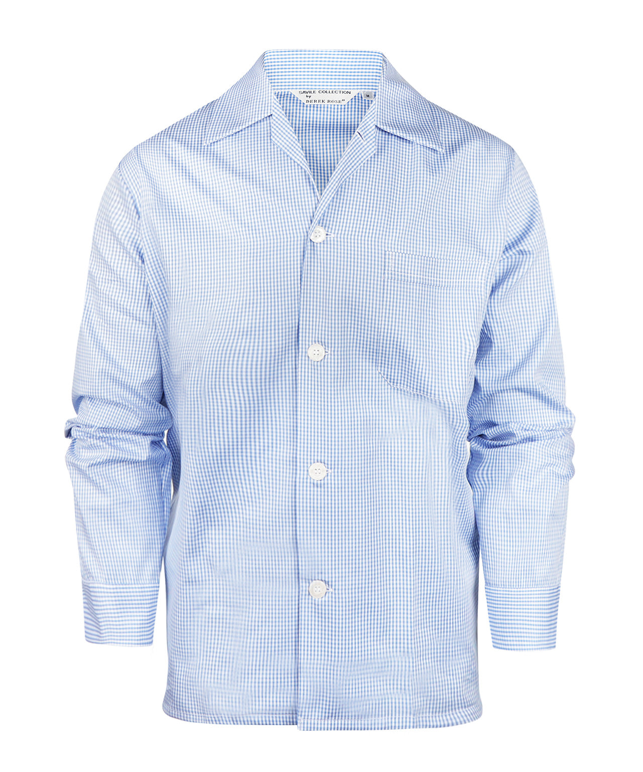 Derek Rose Pyjama | Blue micro check
