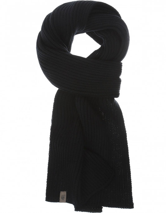 Gestrickter Wollschal | Schwarz