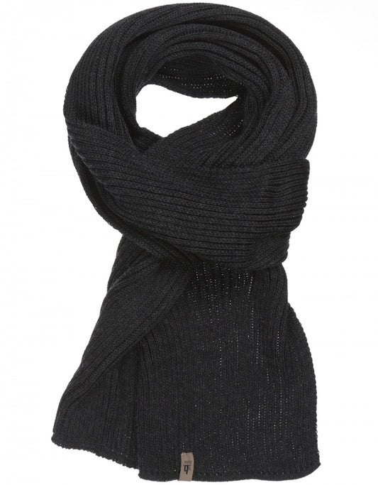 Strickschal aus Wolle | Anthrazit