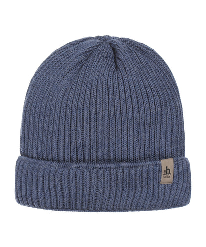 Mütze aus weicher Merinowolle | Denimblau