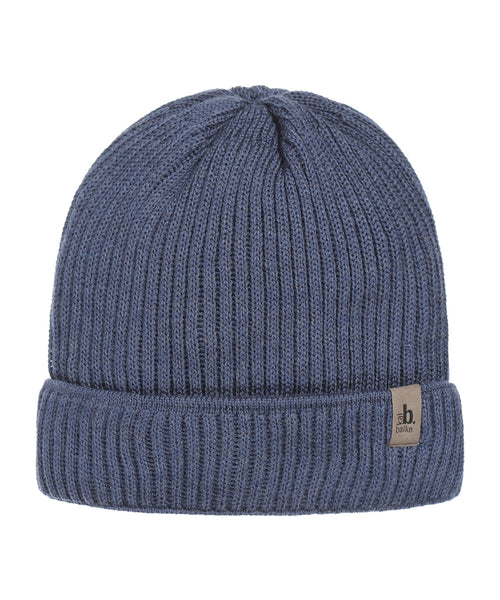 Soft Merino Wool Hat | Denim Blue