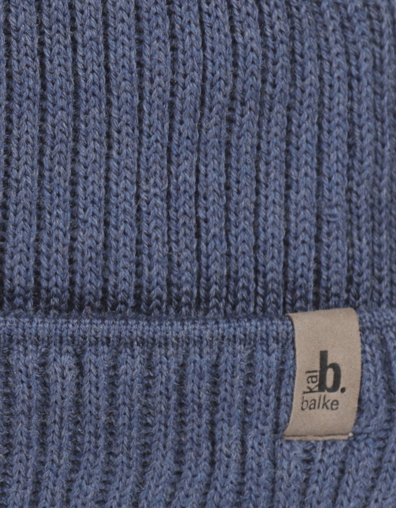 Mütze aus weicher Merinowolle | Denimblau