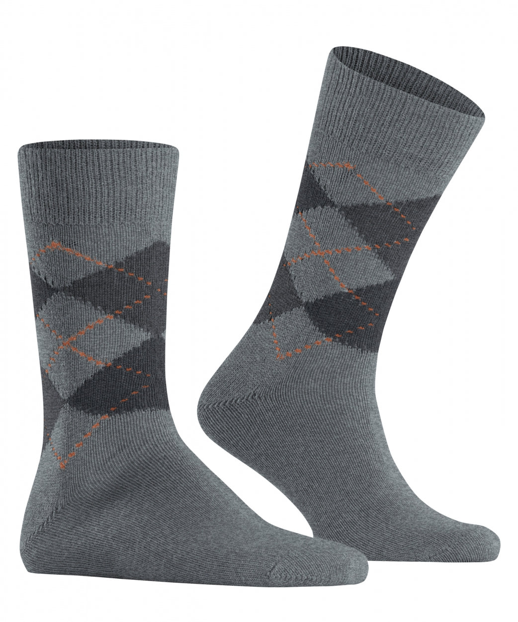 Preston Heren Sokken | Mid Grey Dark Grey Diamond Check