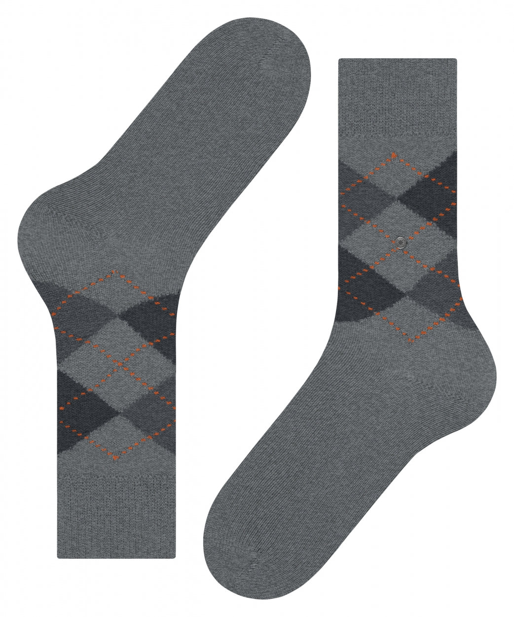 Preston Heren Sokken | Mid Grey Dark Grey Diamond Check