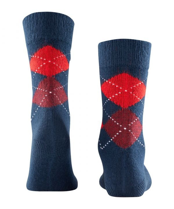 Preston Heren Sokken | Blue/Red diamond check