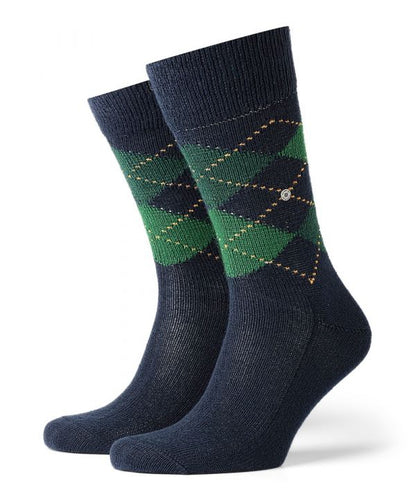 Preston Heren Sokken | Blue/Green diamond check