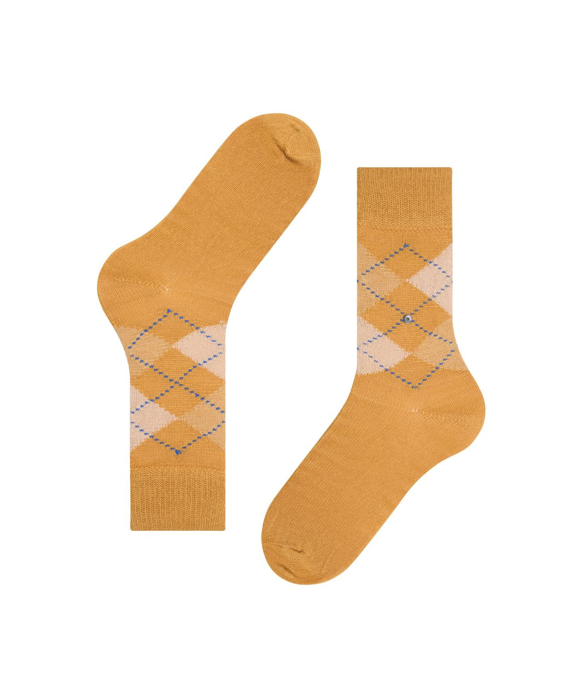 Preston Heren Sokken | Amber Yellow Diamond Check