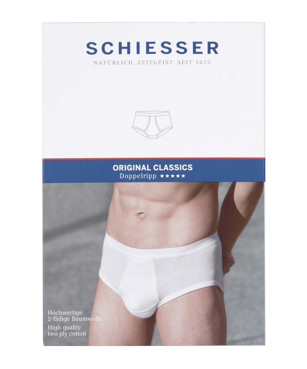 Sportslips mit Doppelripp-Details | Weiß