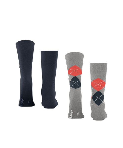 Everyday Argyle Mix 2-Pack Men's Socks | Grey