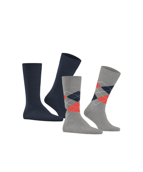 Everyday Argyle Mix 2-Pack Men's Socks | Grey