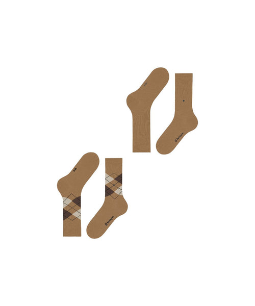 Everyday Argyle Mix 2-Pack Men's Socks | Brown