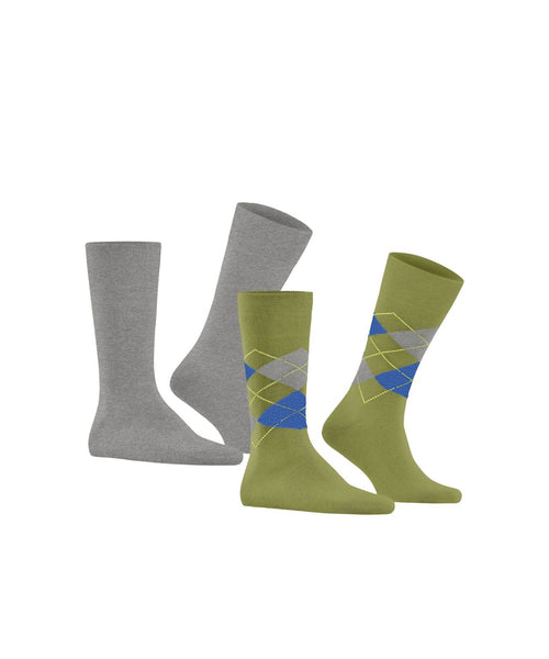 Everyday Argyle Mix 2-Pack Men's Socks | Green