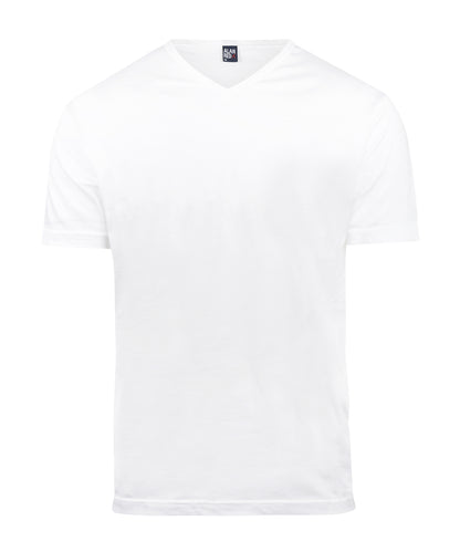T-Shirt 2er-Pack, schmaler V-Ausschnitt | Weiß