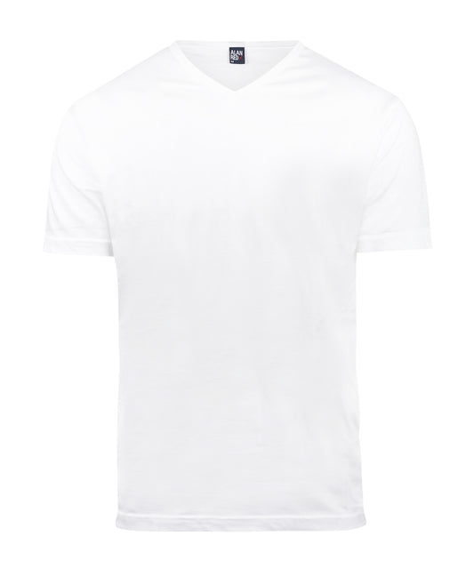 T-Shirt 2er-Pack, schmaler V-Ausschnitt | Weiß