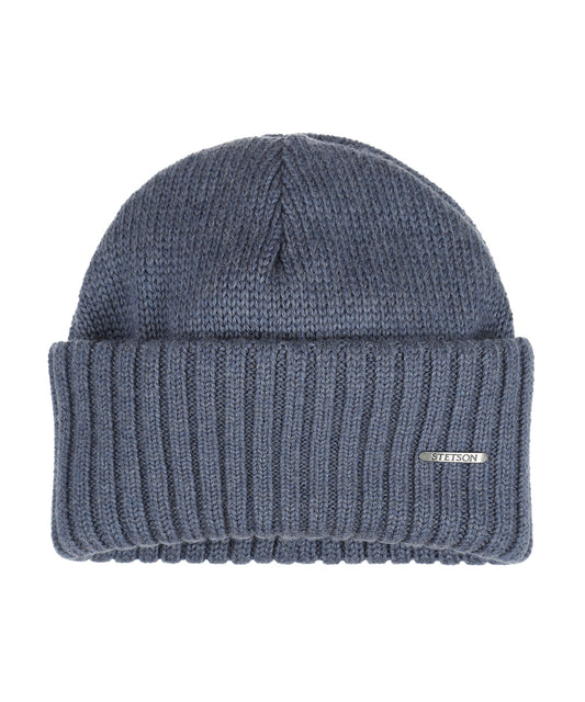 Merinomütze | Denimblau