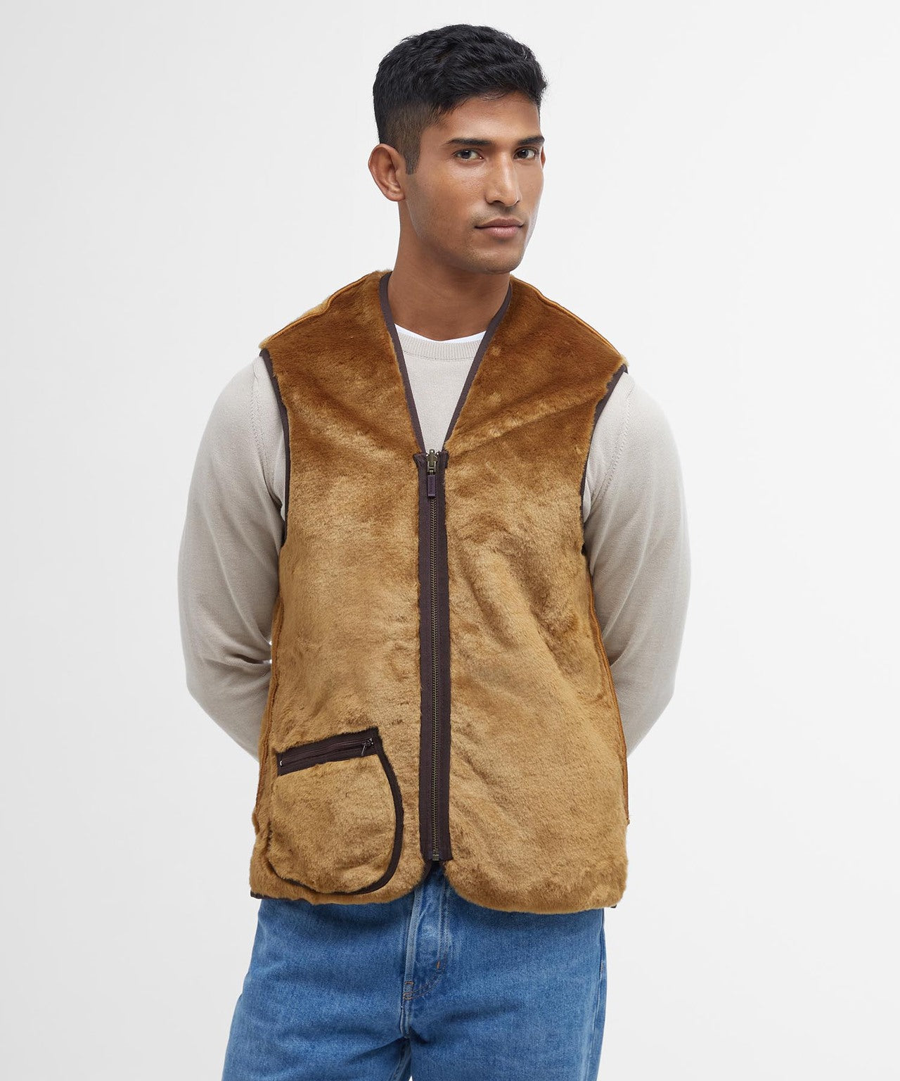 Warmer Pile-Liner-Bodywarmer | Braun