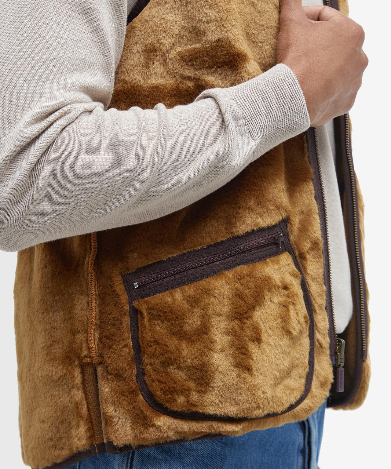Warmer Pile-Liner-Bodywarmer | Braun