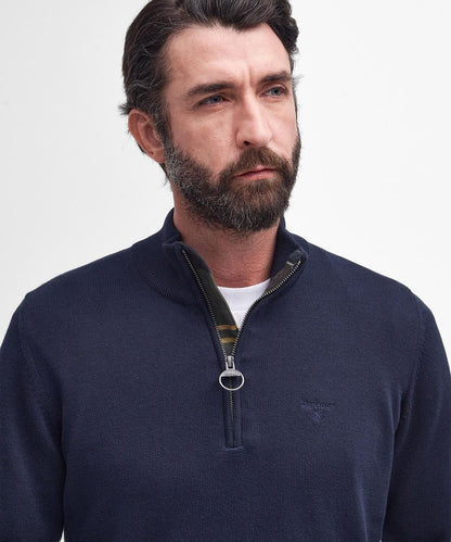 Cotton Half Zip | Navy