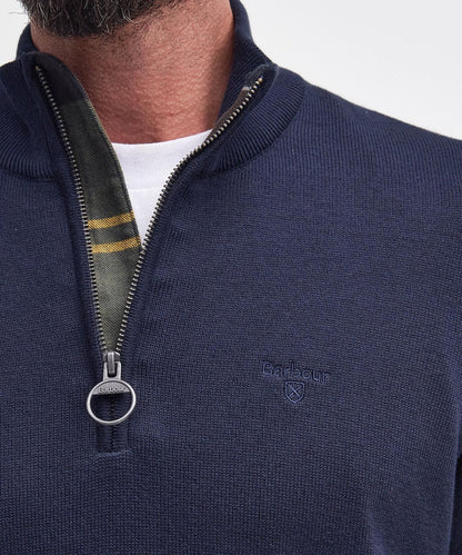 Cotton Half Zip | Navy