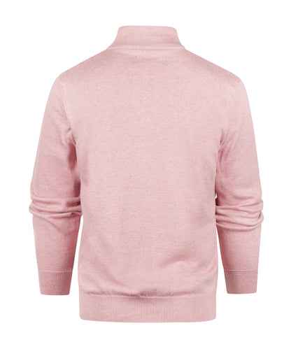 Cotton Half Zip | Pink