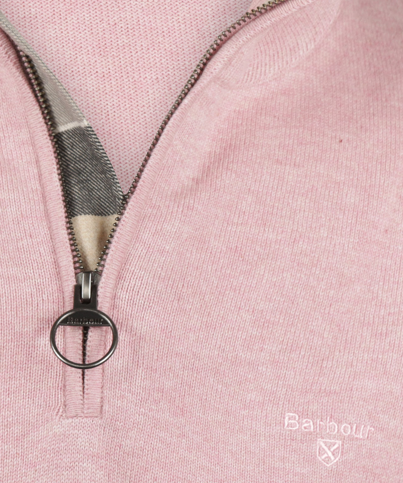 Cotton Half Zip | Pink