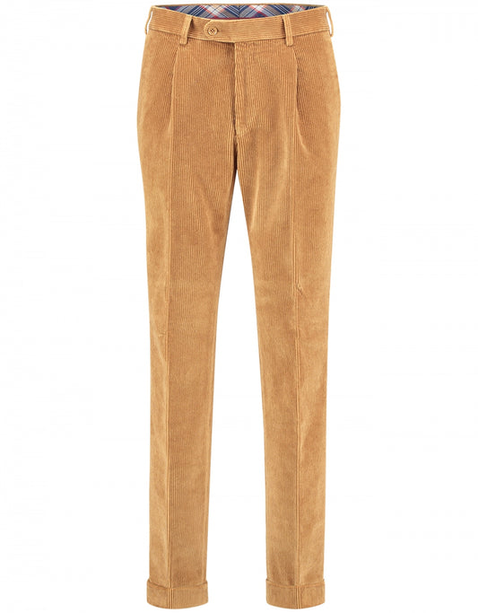 Wide Rib Corduroy Trousers | Brown