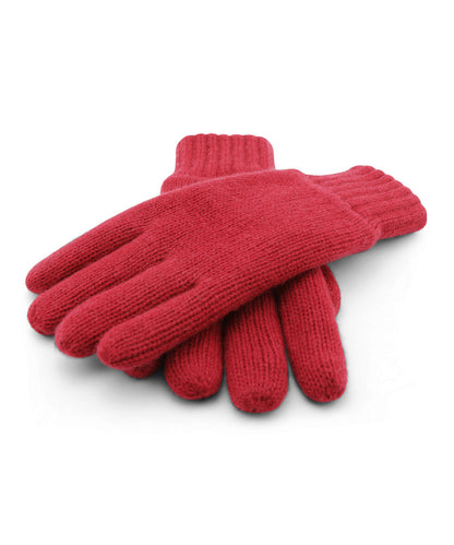 Warme Handschuhe aus Wollmischgewebe | Rot