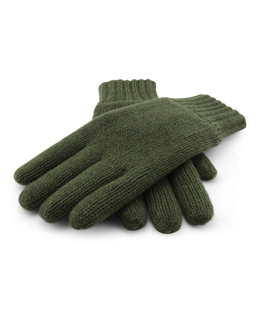 Warme Handschuhe aus Wollmischgewebe | Grün