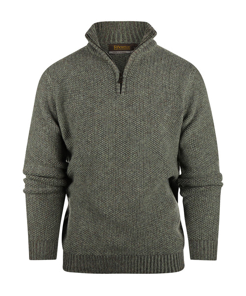 Pullover met rits | Bruin
